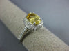 1.41CT DIAMOND & AAA YELLOW TOPAZ 14KT WHITE GOLD 3D OVAL HALO ENGAGEMENT RING