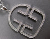 ESTATE LARGE .60CT DIAMOND 18KT WHITE GOLD 3D FLEXIBLE HOUSE PENDANT