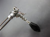 ESTATE 6.40CT DIAMOND & EXTRA FACETED ONYX 14KT WHITE GOLD BOW HANGING EARRINGS