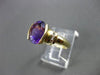 ESTATE WIDE 1.0CT AAA AMETHYST 14KT YELLOW GOLD SOLITAIRE COCKTAIL RING #22646
