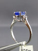 ESTATE 1.70CT DIAMOND & TANZANITE 14KT WHITE GOLD 3 STONE LUCIDA ENGAGEMENT RING