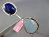 ESTATE DIAMOND BLUE QUARTZ & LAPIS 14KT WHITE GOLD 3D FLEXIBLE BANGLE BRACELET