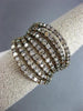 ESTATE WIDE 1.71CT WHITE & CHOCOLATE FANCY DIAMOND 14K ROSE GOLD MULTI ROW RING