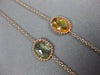 LONG 7.35CT DIAMOND & AAA MULTICOLOR SAPPHIRE 14K ROSE GOLD BY THE YARD NECKLACE