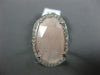 ESTATE LARGE .14CT DIAMOND & AAA EXTRA FACET PINK QUARTZ 14K WHITE GOLD FUN RING