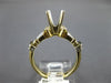 ANTIQUE .64CT DIAMOND 14K 2 TONE GOLD FILIGREE SEMI MOUNT ENGAGEMENT RING #21105