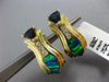 ESTATE LARGE 3.16CT DIAMOND AAA SAPPHIRE & OPAL 14K YELLOW GOLD CLIP ON EARRINGS