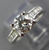 ESTATE 1.04CT DIAMOND 14KT WHITE GOLD CLASSIC FOUR PRONG ENGAGEMENT RING #25942