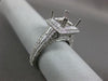 ESTATE LARGE 1.41CT DIAMOND 14KT WHITE GOLD PRINCESS SEMI MOUNT ENGAGEMENT RING