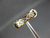ESTATE .38CT DIAMOND 14KT YELLOW GOLD 5 STONE SEMI BEZEL ANNIVERSARY RING #4364