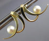 ESTATE AAA SOUTH SEA PEARL 14K YELLOW GOLD 3D DOUBLE ROW HANGING EARRINGS #26234