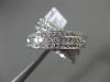ESTATE LARGE 2.30CT ROUND & PRINCESS DIAMOND 14KT WHITE GOLD X LOVE DOUBLE RING