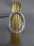 ESTATE LARGE .40CT DIAMOND 14K WHITE & YELLOW GOLD 3D WOVEN OVAL BANGLE BRACELET
