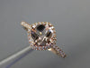 ESTATE .92CT DIAMOND & AAA MORGANITE 14K ROSE GOLD CLASSIC CUSHION FUN LOVE RING