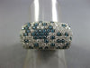 ESTATE 4.03CT MULTI COLOR DIAMOND 14K WHITE GOLD PAVE WEDDING ANNIVERSARY RING