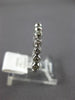 ESTATE .23CT DIAMOND 14K WHITE GOLD BEZEL SEMI ETERNITY WEDDING ANNIVERSARY RING