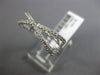 ESTATE LARGE .45CT ROUND CUT DIAMOND 14KT WHITE GOLD 3D CLASSIC X LOVE FUN RING