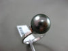 ESTATE DIAMOND 14KT WHITE GOLD AAA TAHITIAN PEARL SOLITAIRE ETOILE TENSION RING