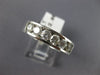 ESTATE LARGE 2.0CT DIAMOND PLATINUM CLASSIC 5mm 6 STONE ROUND CHANNEL MENS RING