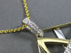 ESTATE LARGE .55CT DIAMOND 18KT TWO TONE GOLD 3D SQUARE STAR CRISS CROSS PENDANT