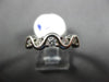 ESTATE .42CT DIAMOND PLATINUM 3D CLASSIC FIVE STONE MULTI WAVE ANNIVERSARY RING