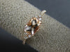 ESTATE 1.08CT DIAMOND & AAA MORGANITE 14KT ROSE GOLD SEMI ETERNITY CLUSTER RING