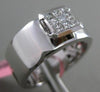 ESTATE WIDE .32CT PRINCESS DIAMOND 18K WHITE GOLD INVISIBLE FRIENDSHIP LOVE RING