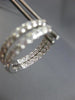 ESTATE 1.77CT DIAMOND 18KT WHITE GOLD INSIDE ROUND HOOP HUGGIE HANGING EARRINGS