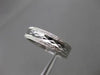 ANTIQUE 14K WHITE GOLD FILIGREE DIAMOND CUT ETERNITY WEDDING BAND RING #18937