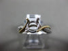 ESTATE .17CT DIAMOND 14K 2 TONE GOLD INFINITY 4 PRONG SEMI MOUNT ENGAGEMENT RING