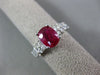 ESTATE 2.61CT DIAMOND & AAA RUBY 14KT WHITE GOLD CLASSIC ENGAGEMENT RING #26287