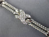 ESTATE WIDE 1.20CT DIAMOND 14KT WHITE GOLD 3D X BY THE YARD ROPE TENNIS BRACELET