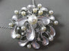 ESTATE LARGE .65CT DIAMOND & AAA SOUTH SEA PEARL 14KT WHITE GOLD FLOWER NECKLACE