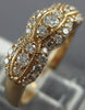 ESTATE .57CT ROUND CUT DIAMOND 14KT ROSE GOLD CLASSIC FILIGREE ANNIVERSARY RING