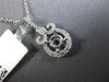 ESTATE .25CT DIAMOND 14K WHITE GOLD 3D FILIGREE FLEUR DE LIS SEMI MOUNT PENDANT
