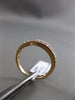ESTATE .91CT DIAMOND 18K ROSE GOLD 3D 2 ROW MILGRAIN SEMI ETERNITY COCKTAIL RING