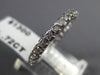 ANTIQUE .72CT ROUND OLD MINE DIAMOND 18KT WHITE GOLD SQUARE ETERNITY RING #11514