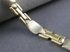 ESTATE 14KT WHITE & YELLOW GOLD 3D OVAL & SQUARE LINK LOVE BRACELET #23327