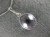 ESTATE 4.0CT AAA AMETHYST 14KT WHITE GOLD 3D OVAL CLASSIC BEZEL PENDANT