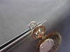 ESTATE LARGE 1.0CT DIAMOND & AVENTURINE 14KT WHITE & ROSE GOLD FLOATING EARRINGS