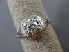 ANTIQUE .40CT DIAMOND 18KT WHITE GOLD SOLITAIRE FILIGREE ENGAGEMENT RING #21614