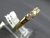 ESTATE .80CT DIAMOND 14KT YELLOW GOLD 3D 5 STONE PRONG ANNIVERSARY RING #5430