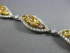 ESTATE 7.18CT FANCY INTENSE MULTI COLOR DIAMOND 18KT GOLD WAVE TENNIS BRACELET