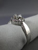 ANTIQUE WIDE .90CT DIAMOND 14KT WHITE GOLD ROUND CLUSTER ENGAGEMENT RING #17793