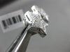 ESTATE LARGE 1.75CT ROUND DIAMOND 18KT WHITE GOLD 3D PAVE STAR CLIP ON EARRINGS