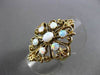 ANTIQUE EXTRA LARGE 1.40CT AAA OPAL 14KT YELLOW GOLD FILIGREE FUN RING #22962