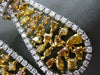 ESTATE GIA LARGE 10.30CT WHITE & YELLOW DIAMOND 18KT TWO TONE GOLD BOW EARRINGS