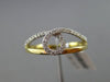 ESTATE .15CT DIAMOND 18KT WHITE & YELLOW GOLD 3D SEMI INFINITY LOVE KNOT RING