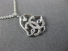 ESTATE .13CT DIAMOND 14K WHITE GOLD 3D CLASSIC OPEN FILIGREE BELL LOVE PENDANT