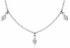 ESTATE .30CT DIAMOND 14KT WHITE GOLD 3D FOUR STONE BY THE YARD CLASSIC NECKLACE